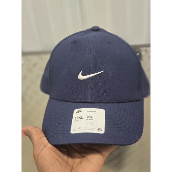 Nike Dri-FIT Structured Club Cap Snapback Adjustable Hat (L/XL NAVY) FV5563-410 - Picture 1 of 7